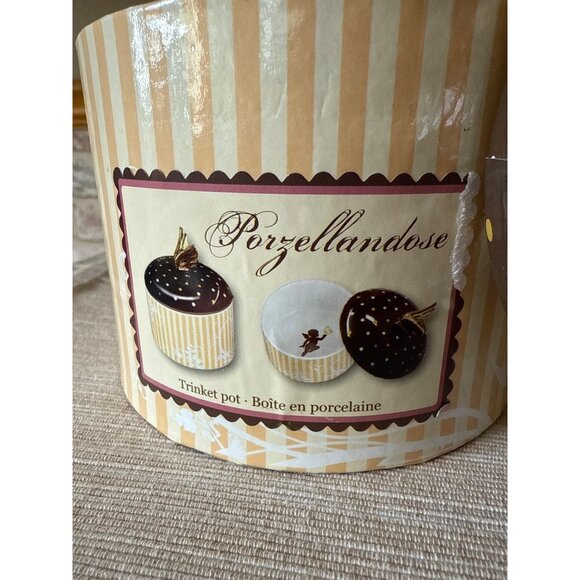 Just Heaven Butterfly Polka Dot Ceramic Storage Jar With Whimsical Gold Wings - Picture 9 of 16